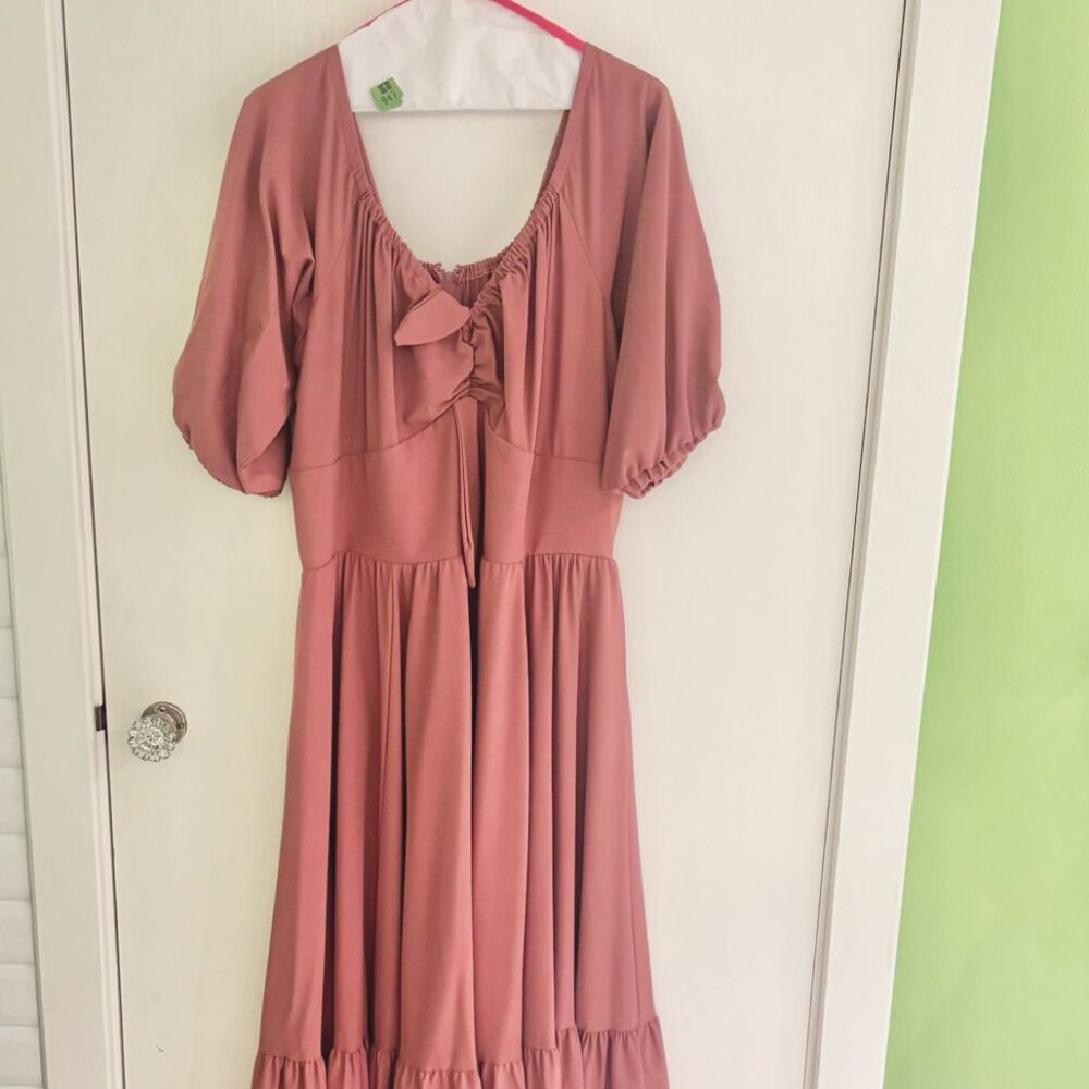 Molly Maxi Gown in Mulberry Crepe by Pinup Couture